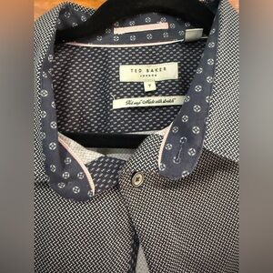 Ted Baker Blue Geometric Men's Shirt
